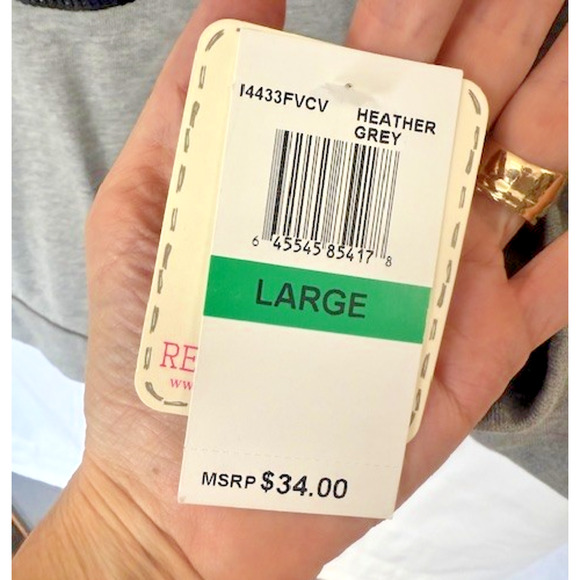 REBELLIOUS ONE ZIP BACK SWEAT SHIRT HEATHER GRAY SEQUIN SMILEY FACE SZ LARGE NEW - Picture 3 of 9